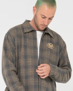 Chaqueta Tejida A Cuadros Con Cremallera Woodchuck><noscript><img width=