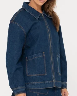 Chaqueta Vaquera Extragrande Con Cremallera Ryley><noscript><img width=