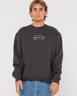 Chromatose Relaxed Super Fleece Crew>Rusty Clearance