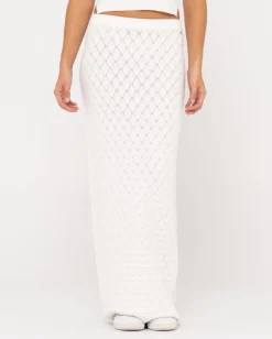 Falda Larga De Punto Con Croche Leo>Rusty Online