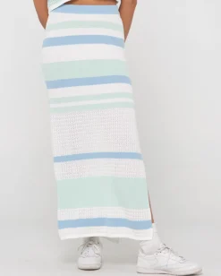 Falda Larga De Punto De Talle Alto Sandbar>Rusty New