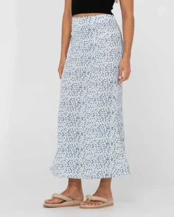 Falda Midi De Talle Alto Con Estampado Floral De Balnear><noscript><img width=