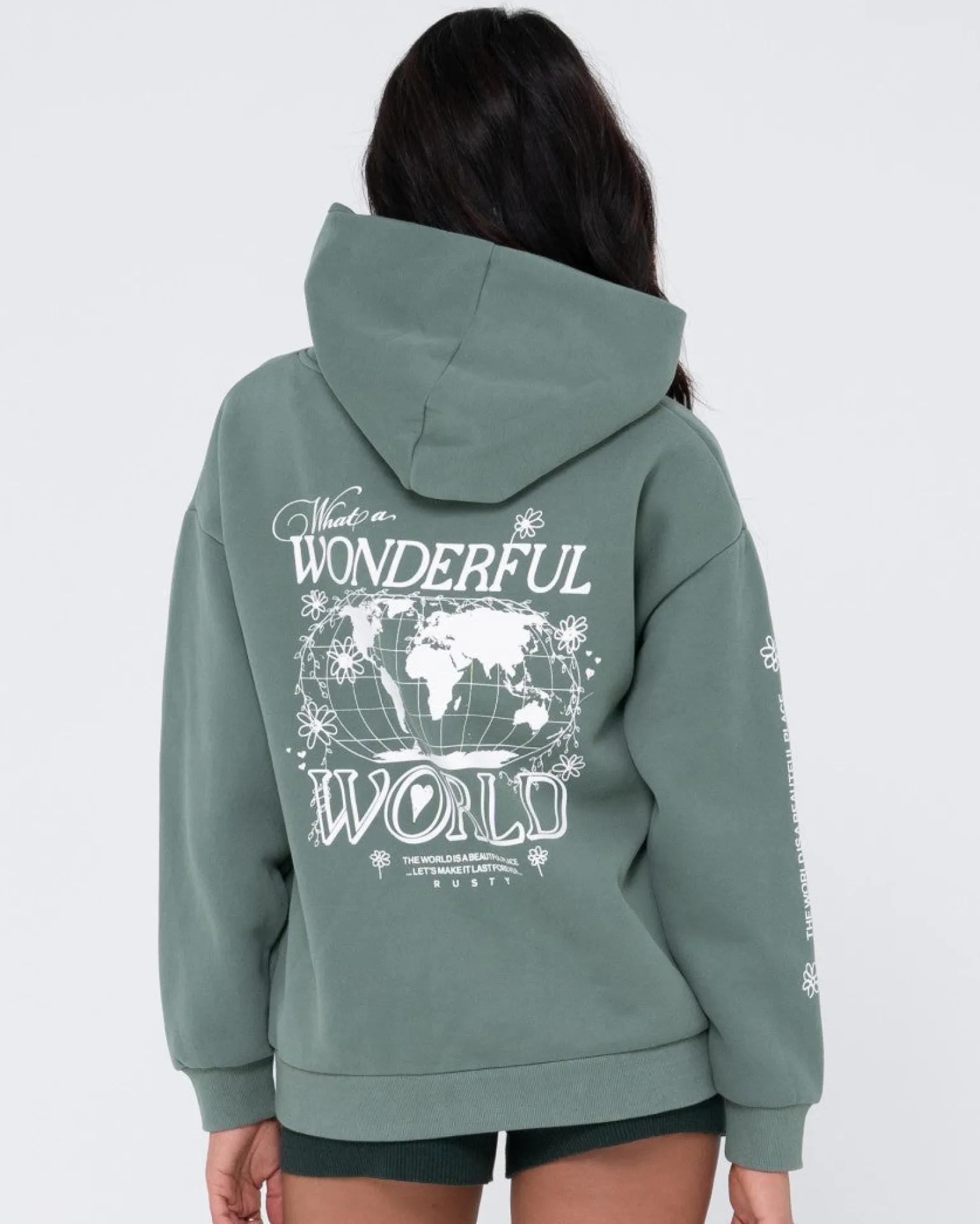 Forro Polar Con Capucha Extragrande De Wonderful World>Rusty Fashion