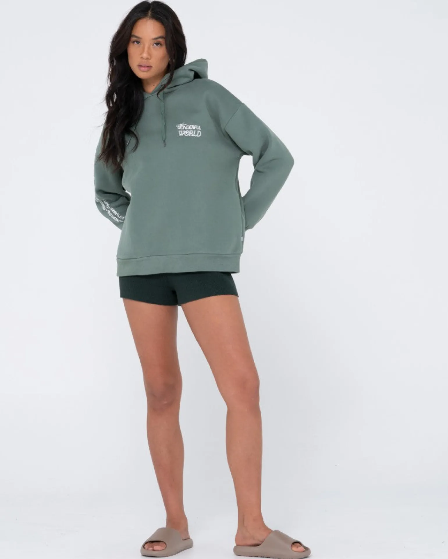 Forro Polar Con Capucha Extragrande De Wonderful World>Rusty Fashion