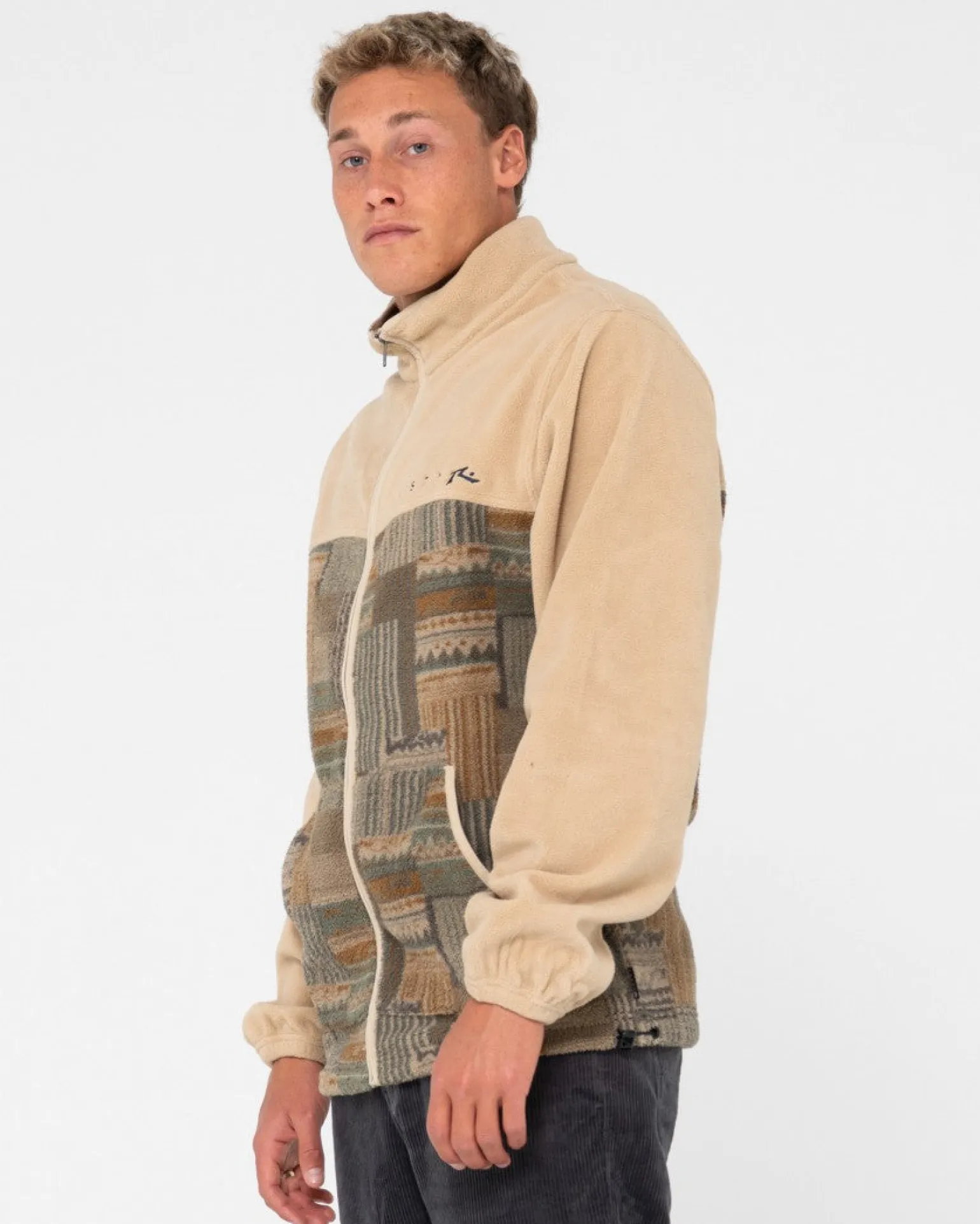 Forro Polar Con Cremallera Completa Y Paneles Shag>Rusty Shop