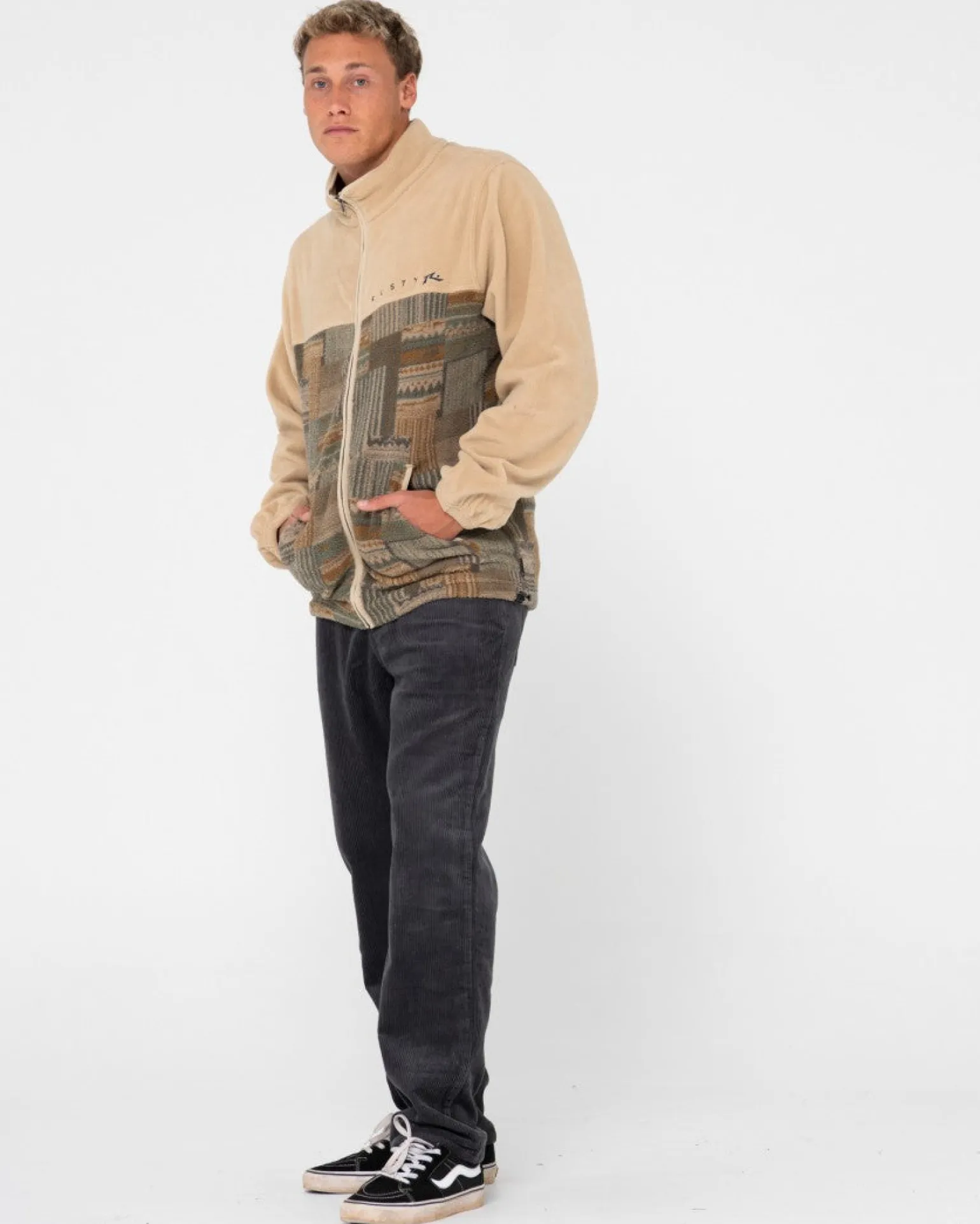 Forro Polar Con Cremallera Completa Y Paneles Shag>Rusty Shop