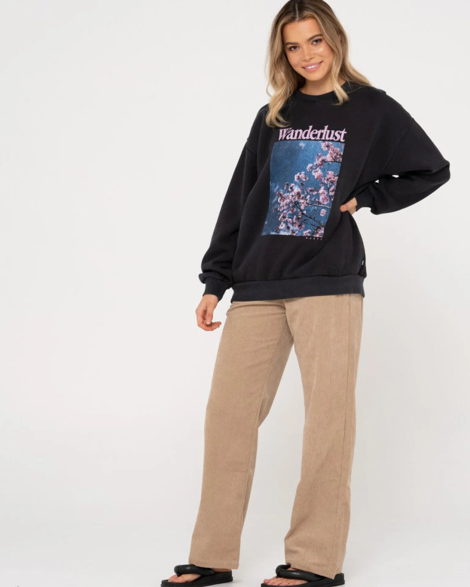 Forro Polar Extragrande Con Grafico Wanderlust>Rusty Sale