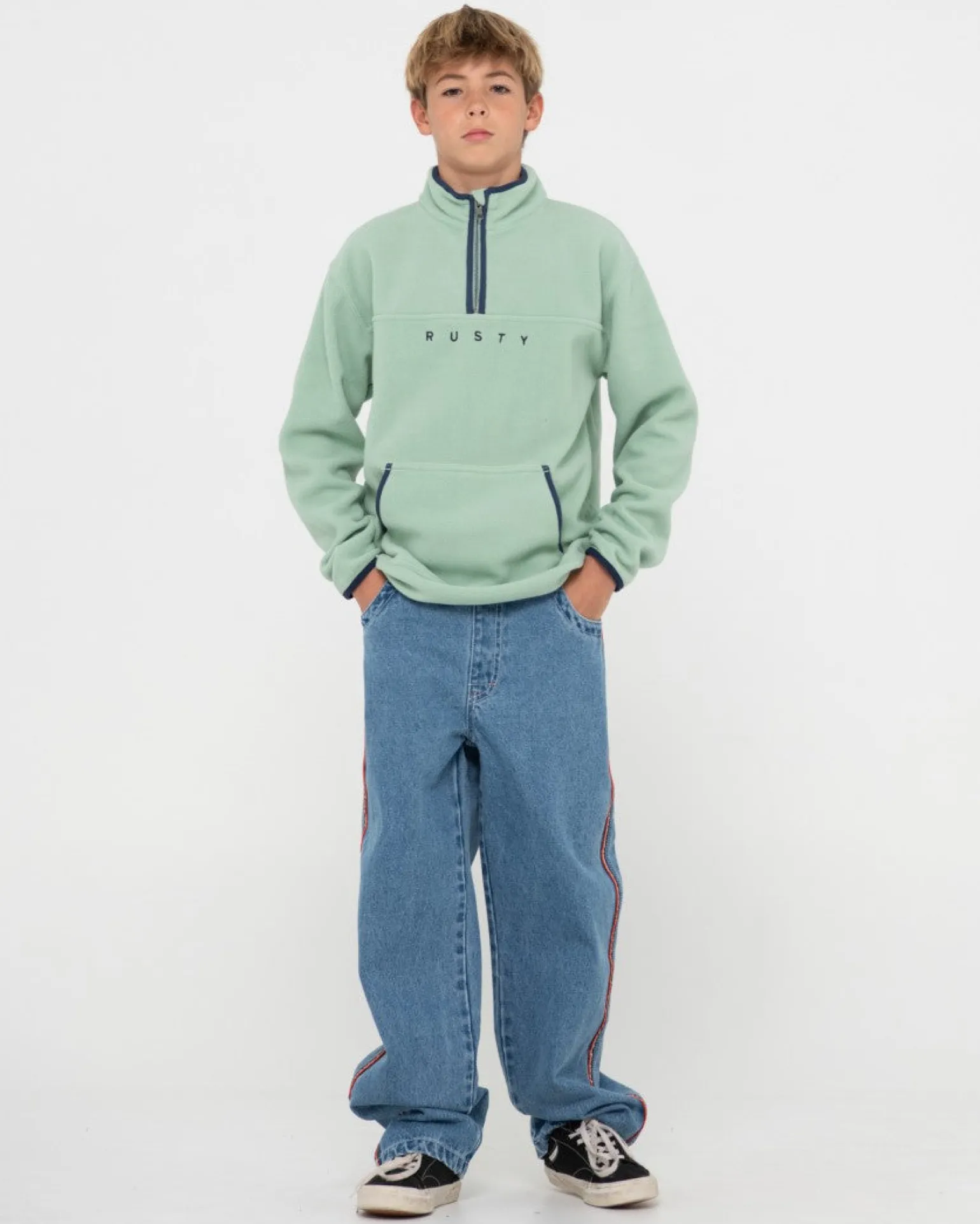 Forro Polar Polarizado Con Cremallera De 1/4 Para Nino>Rusty Fashion
