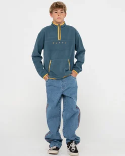 Forro Polar Polarizado Con Cremallera De 1/4 Para Nino><noscript><img width=
