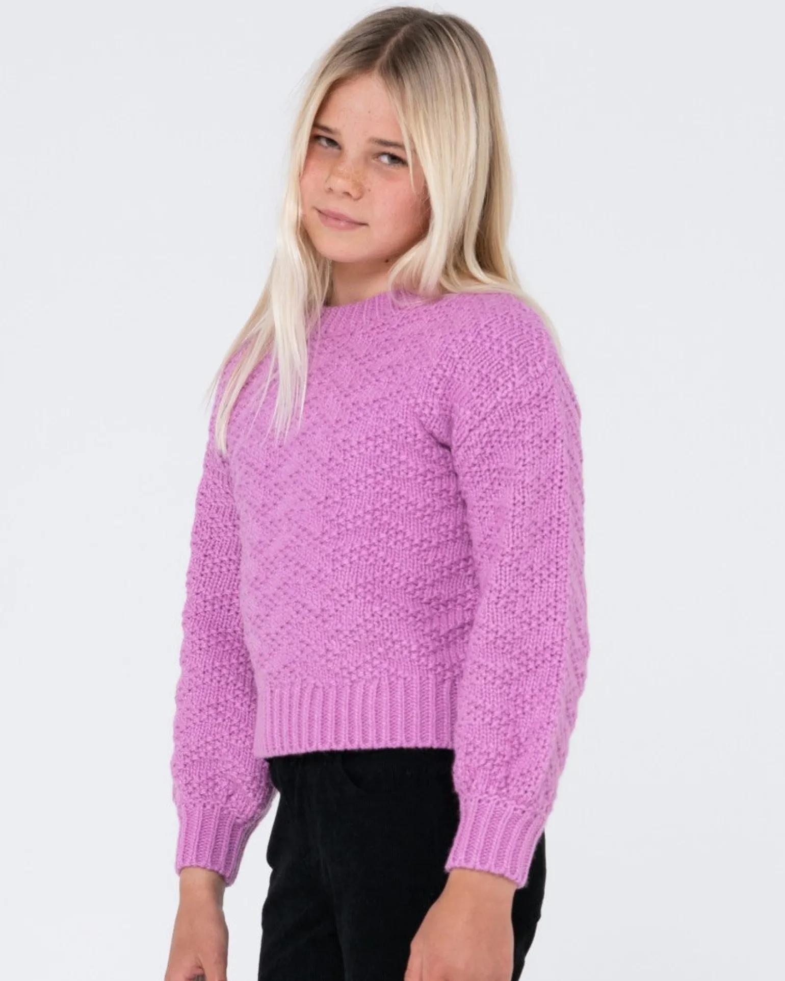 Jersey De Punto Con Cuello Redondo Loulou Para Nina>Rusty Shop