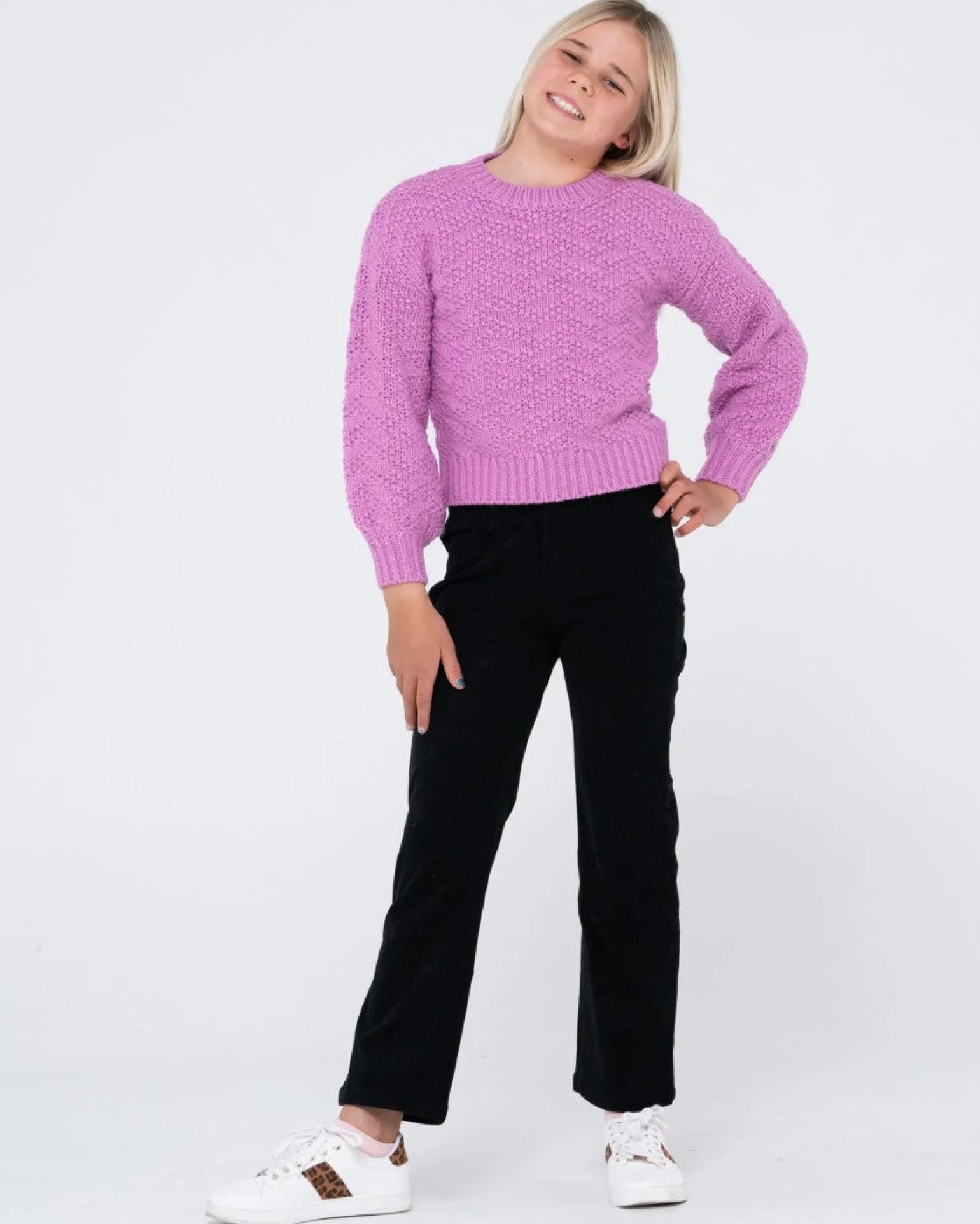 Jersey De Punto Con Cuello Redondo Loulou Para Nina>Rusty Shop