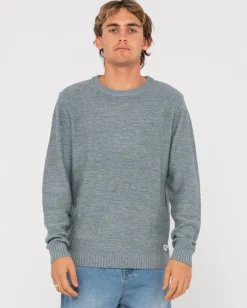 Jersey De Punto Con Cuello Redondo Skyliner>Rusty New