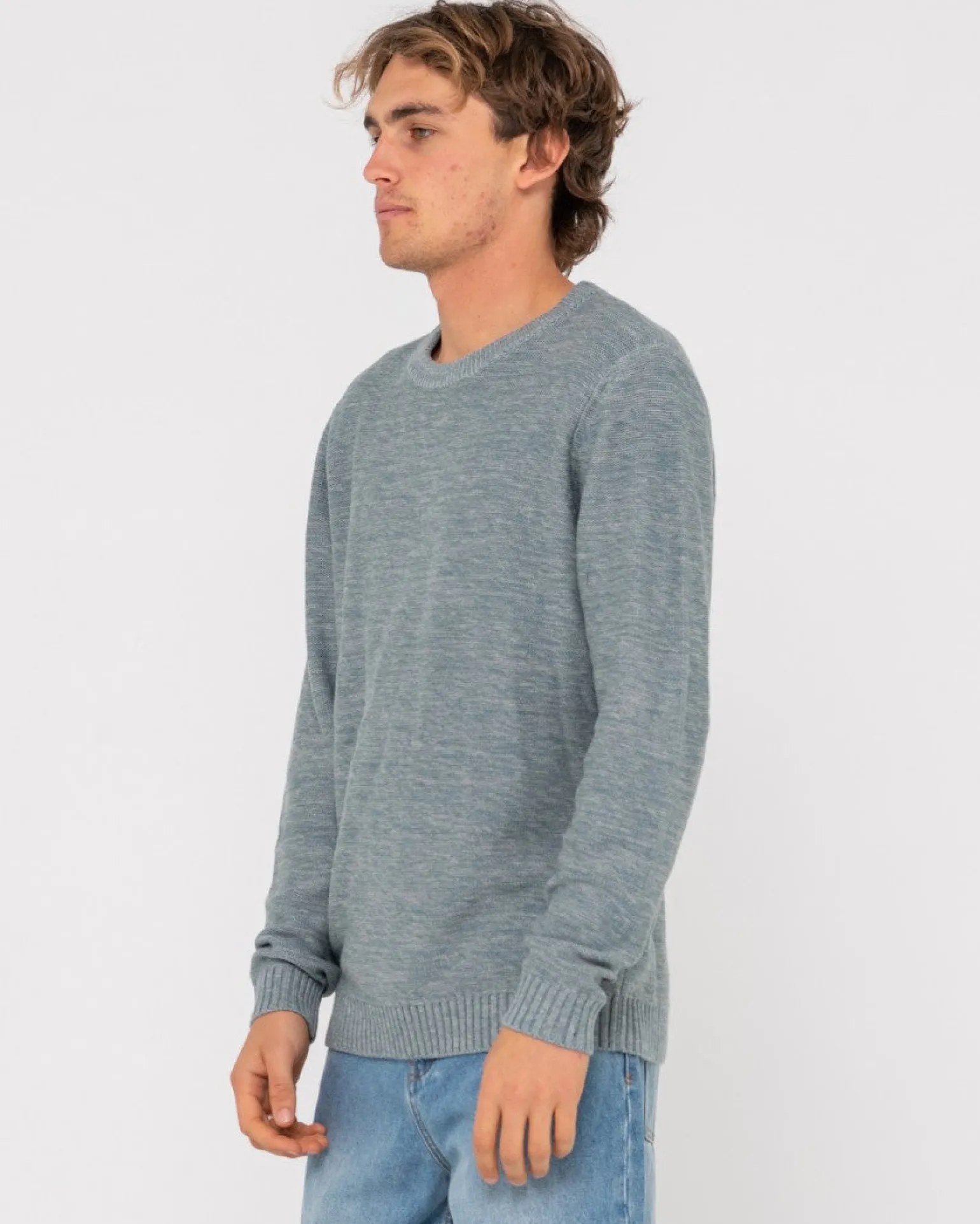 Jersey De Punto Con Cuello Redondo Skyliner>Rusty New