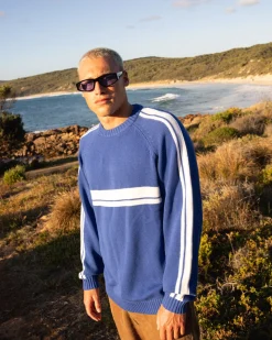 Jersey De Punto Con Cuello Redondo Y Lineas Blancas>Rusty Discount