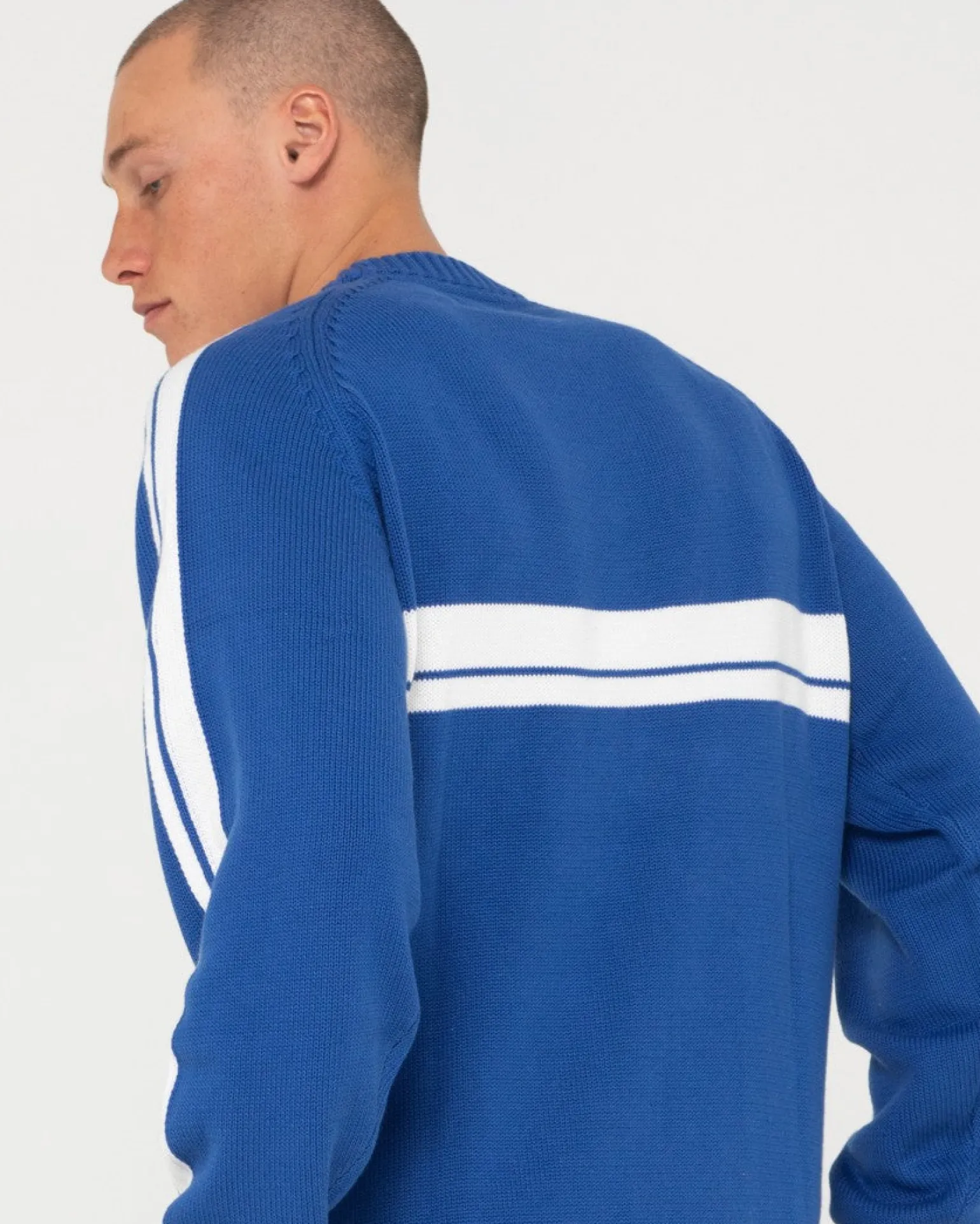 Jersey De Punto Con Cuello Redondo Y Lineas Blancas>Rusty Discount