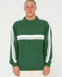 Jersey De Punto Con Cuello Redondo Y Lineas Blancas>Rusty Flash Sale