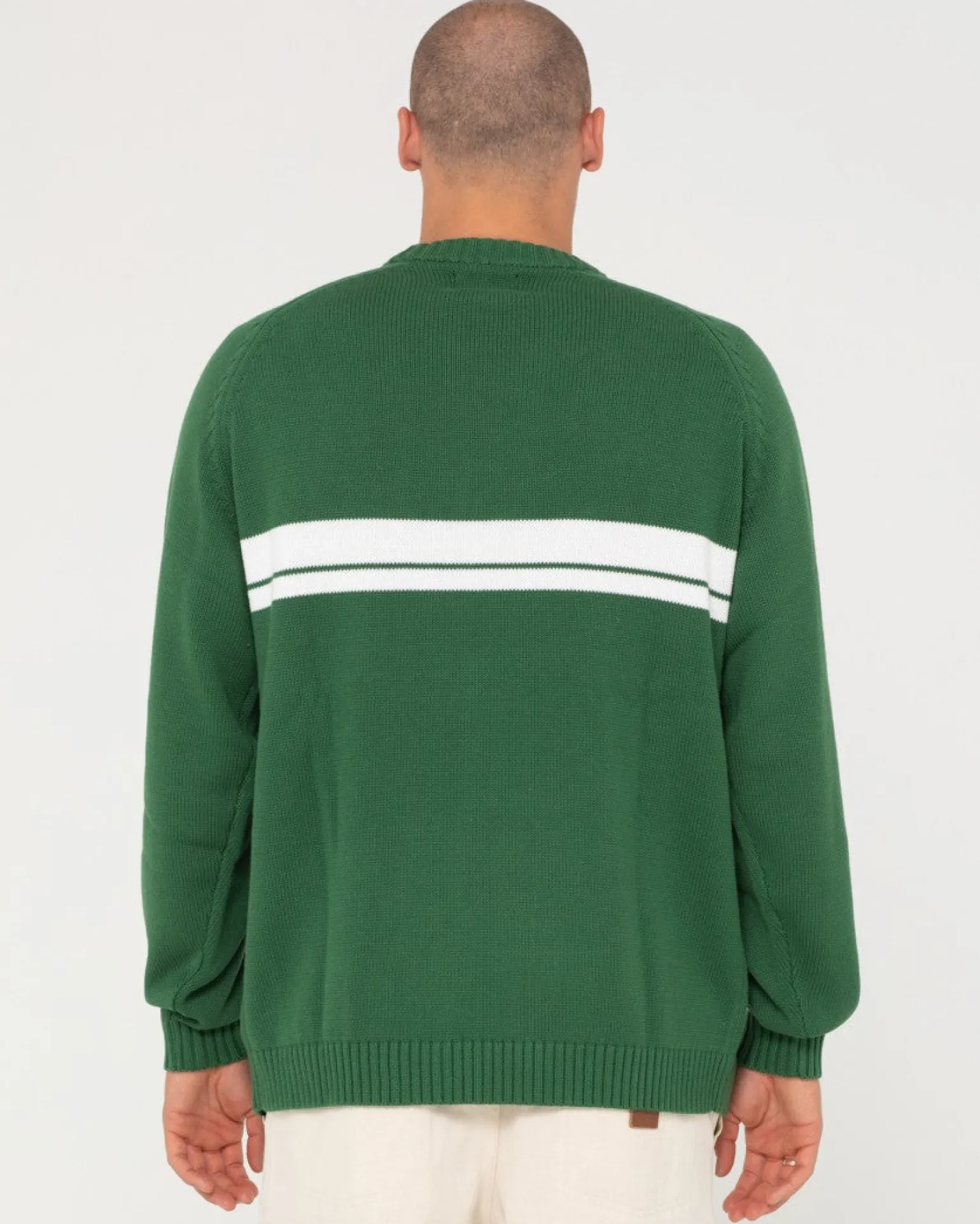 Jersey De Punto Con Cuello Redondo Y Lineas Blancas>Rusty Flash Sale
