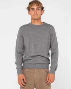 Jersey De Punto Con Cuello Redondo De Lana Ligera>Rusty Best