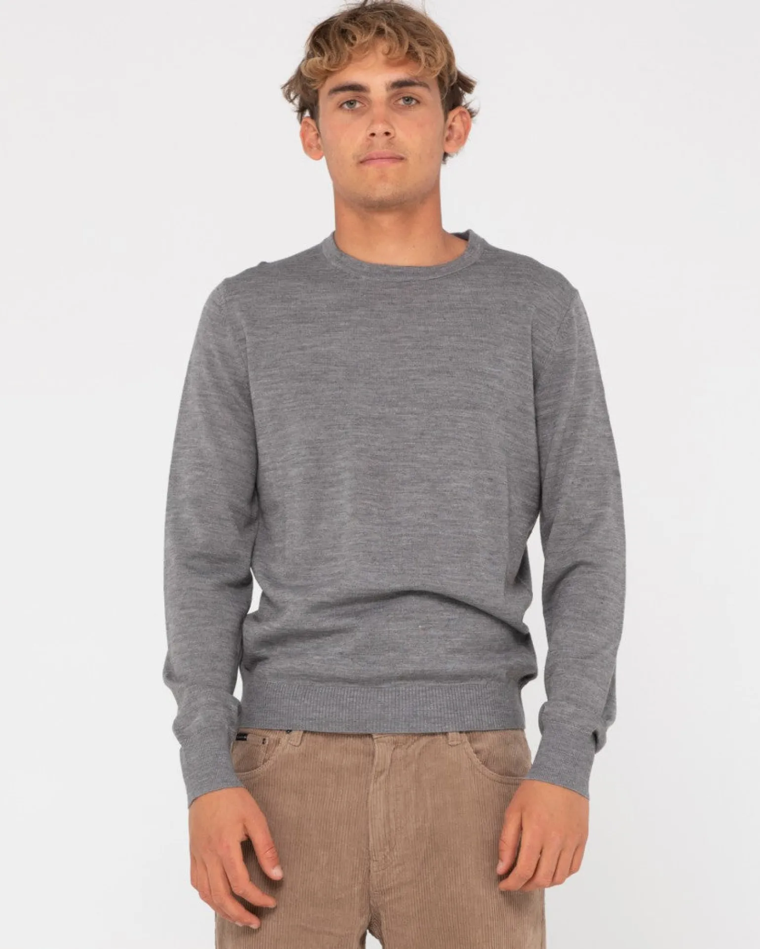 Jersey De Punto Con Cuello Redondo De Lana Ligera>Rusty Best