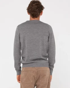 Jersey De Punto Con Cuello Redondo De Lana Ligera>Rusty Best