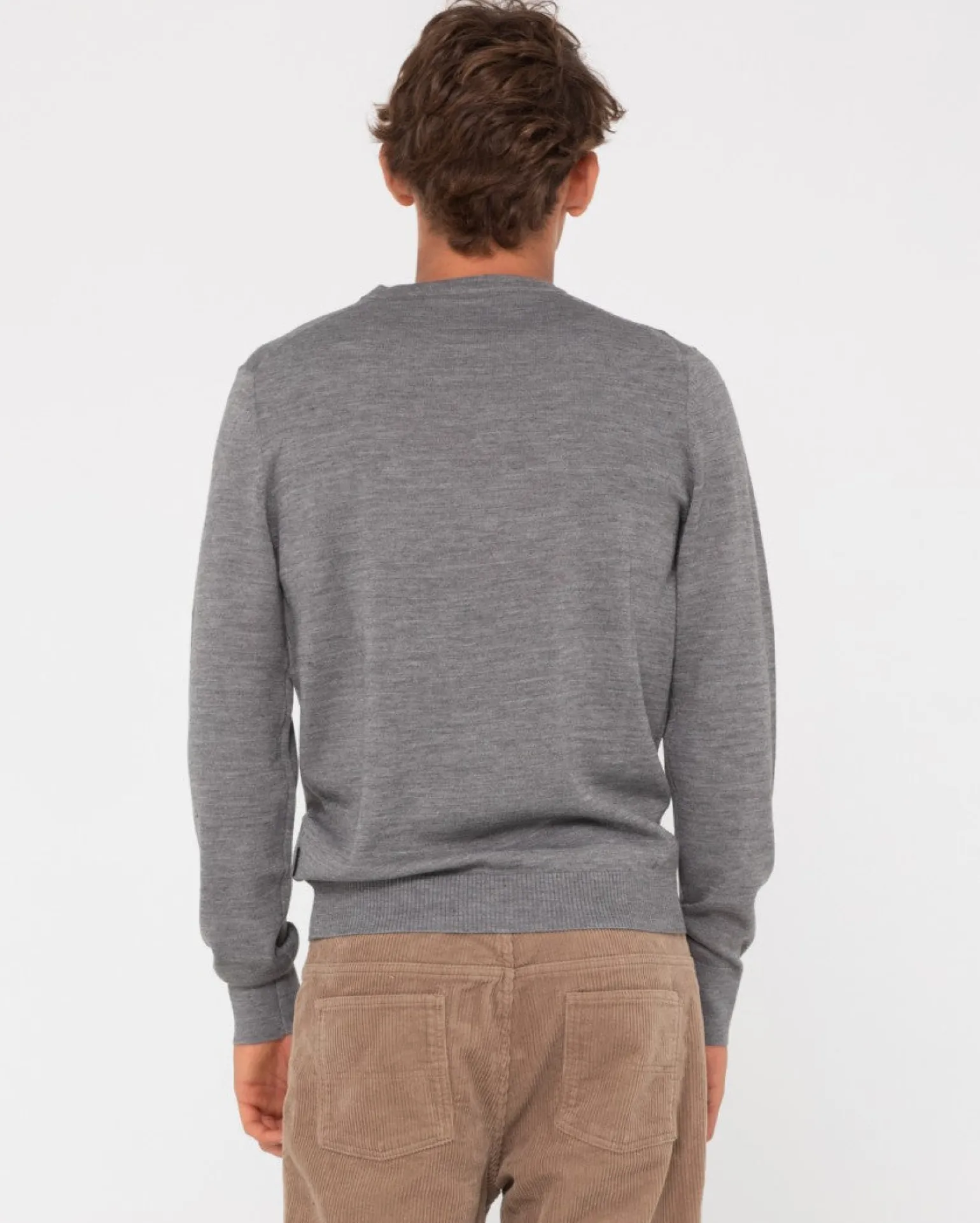Jersey De Punto Con Cuello Redondo De Lana Ligera>Rusty Best