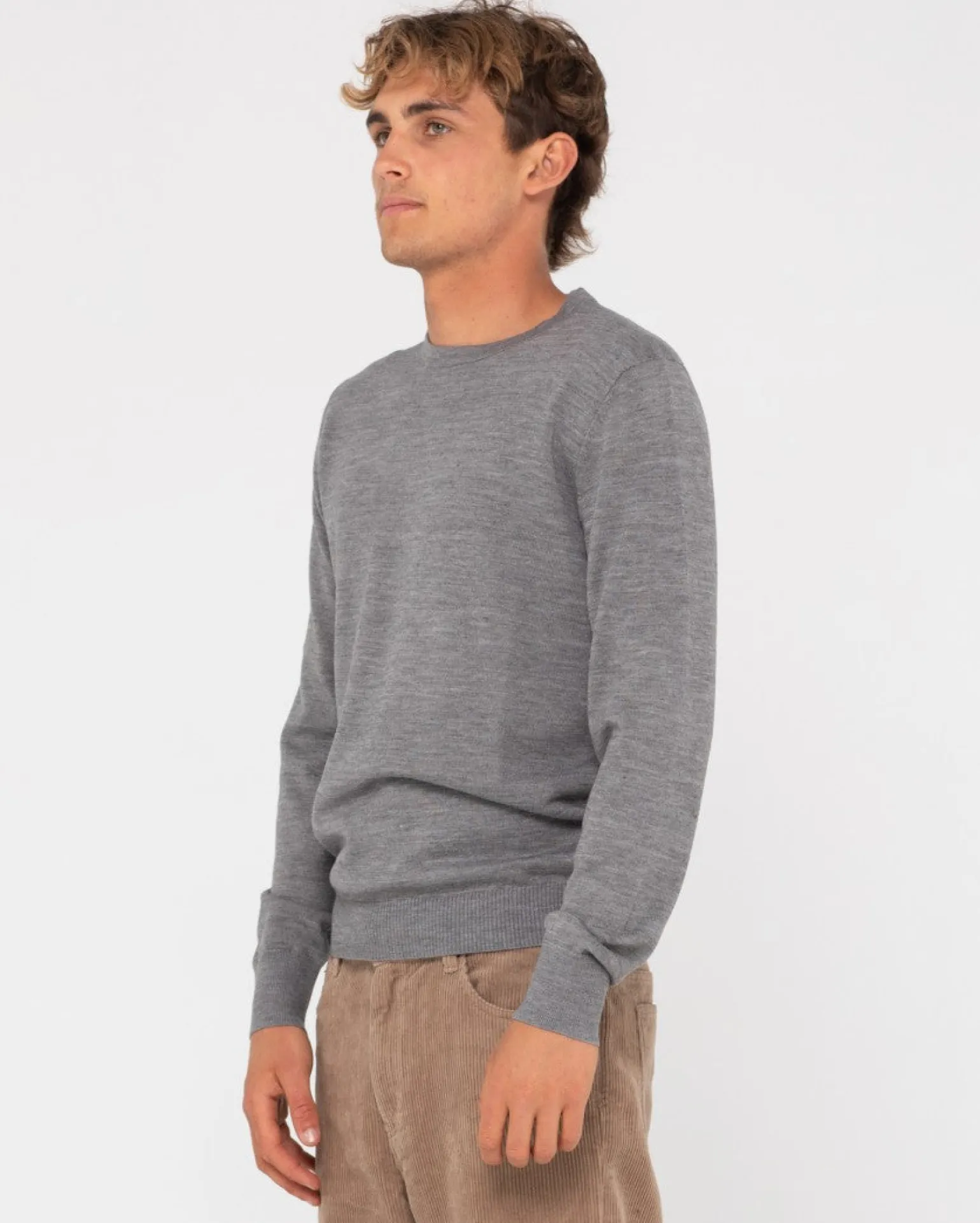 Jersey De Punto Con Cuello Redondo De Lana Ligera>Rusty Best