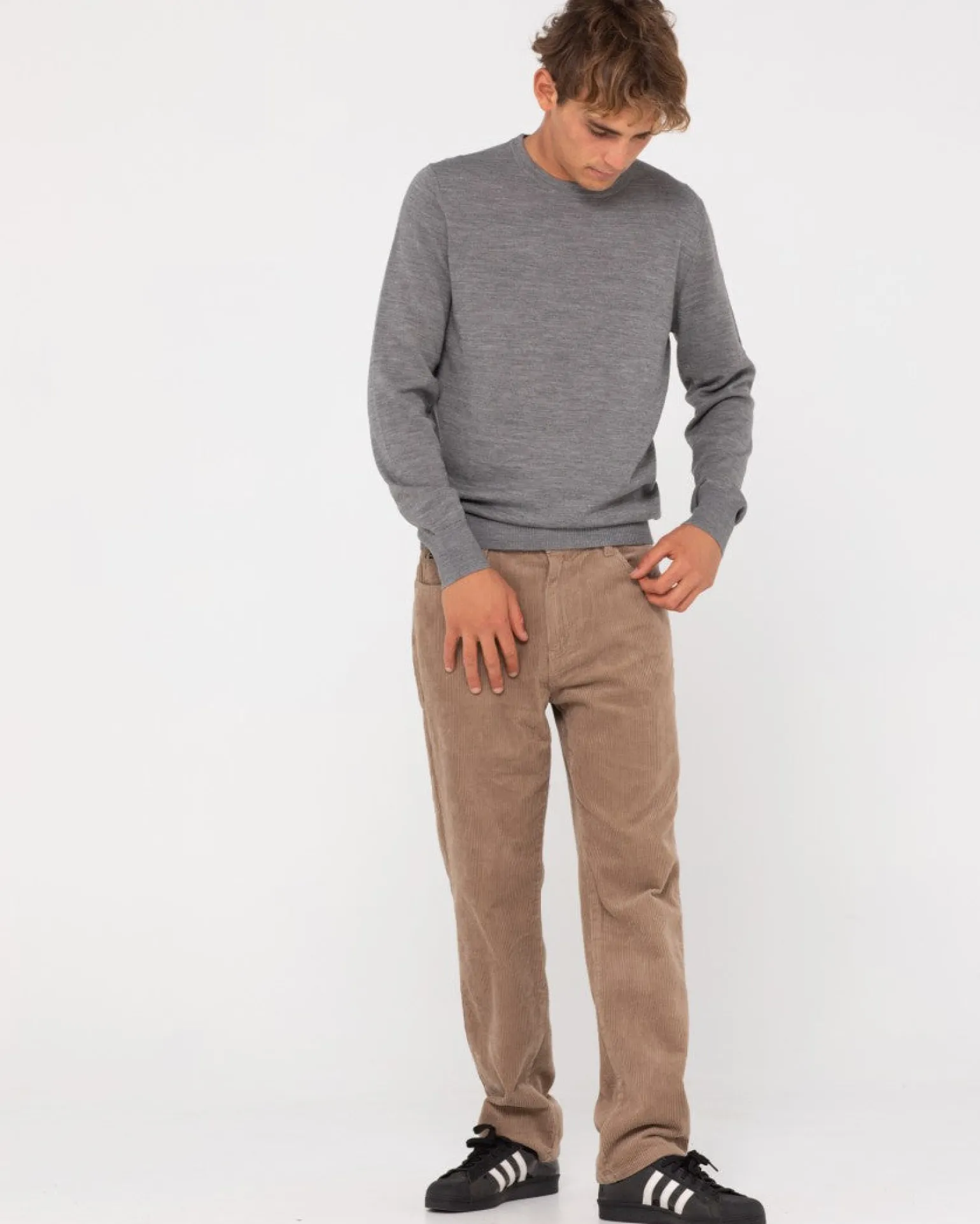Jersey De Punto Con Cuello Redondo De Lana Ligera>Rusty Best