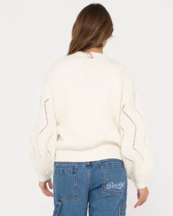 Jersey De Punto Con Cuello Redondo Y Ajuste Relajado Rossie>Rusty Clearance