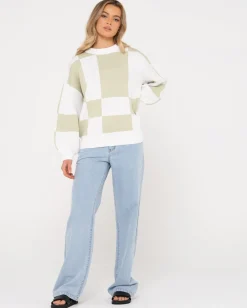 Jersey De Punto Con Cuello Redondo En Contraste Dora><noscript><img width=