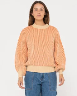 Jersey De Punto Con Cuello Simulado Y Ajuste Relajado De Ora>Rusty Best