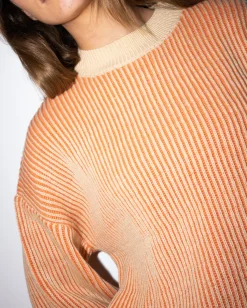 Jersey De Punto Con Cuello Simulado Y Ajuste Relajado De Ora><noscript><img width=