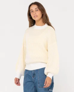 Jersey De Punto Con Cuello Simulado Y Ajuste Relajado De Ora><noscript><img width=