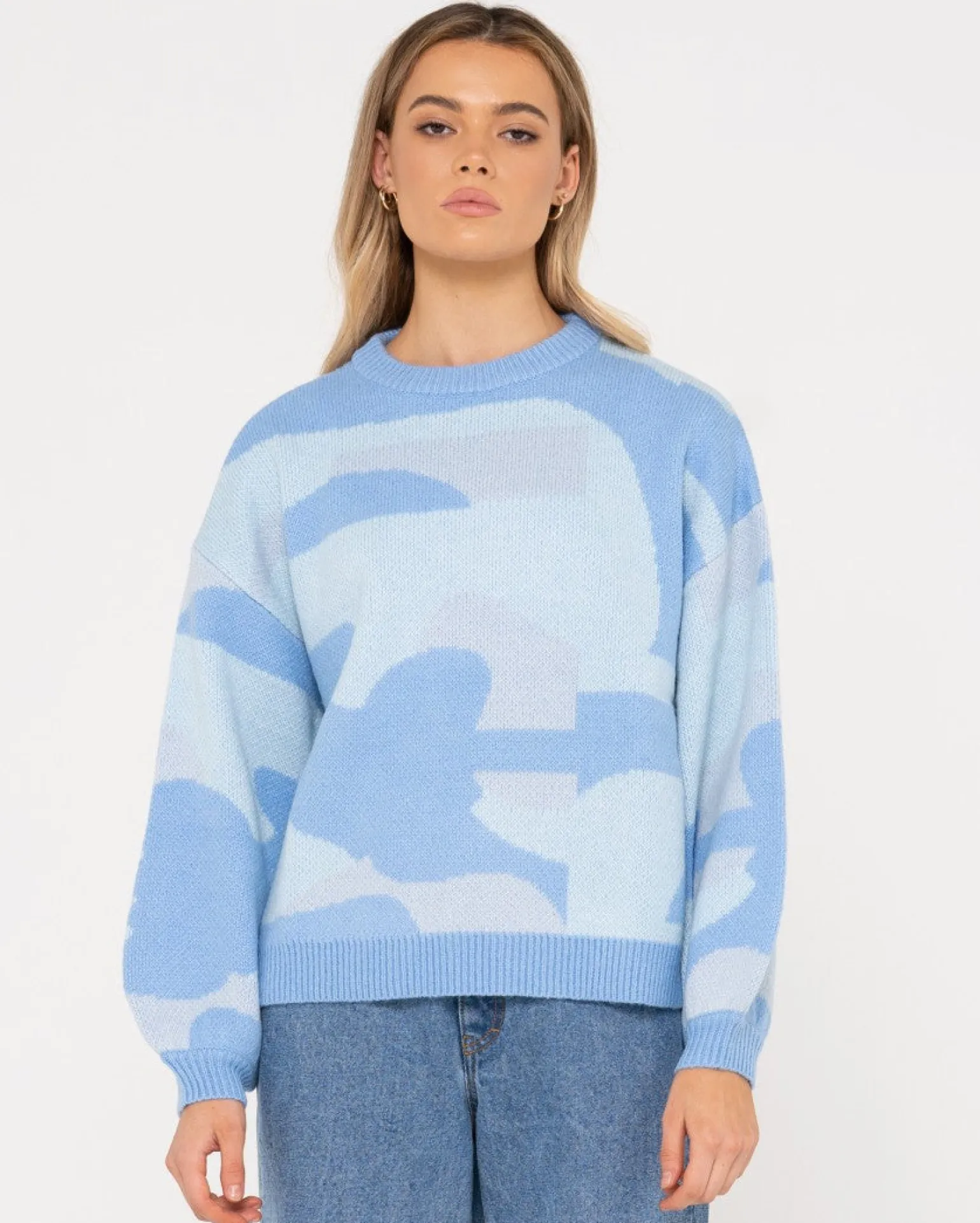 Jersey De Punto Extragrande Con Cuello Redondo Oceano>Rusty Outlet