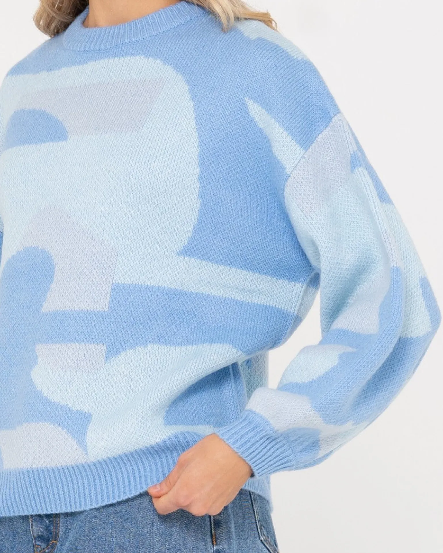 Jersey De Punto Extragrande Con Cuello Redondo Oceano>Rusty Outlet