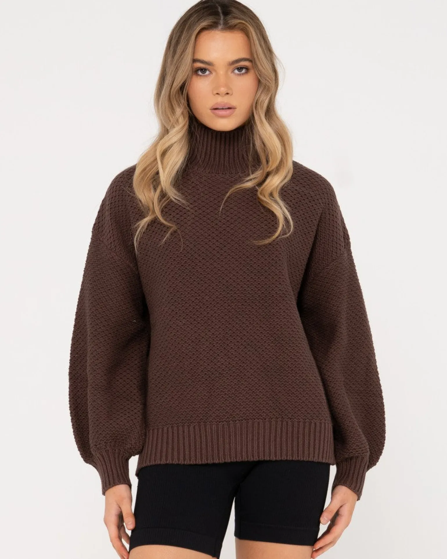Jersey De Punto Grueso Y Relajado Con Cuello Simulado Marlow>Rusty Online