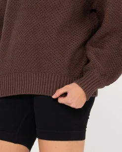 Jersey De Punto Grueso Y Relajado Con Cuello Simulado Marlow><noscript><img width=