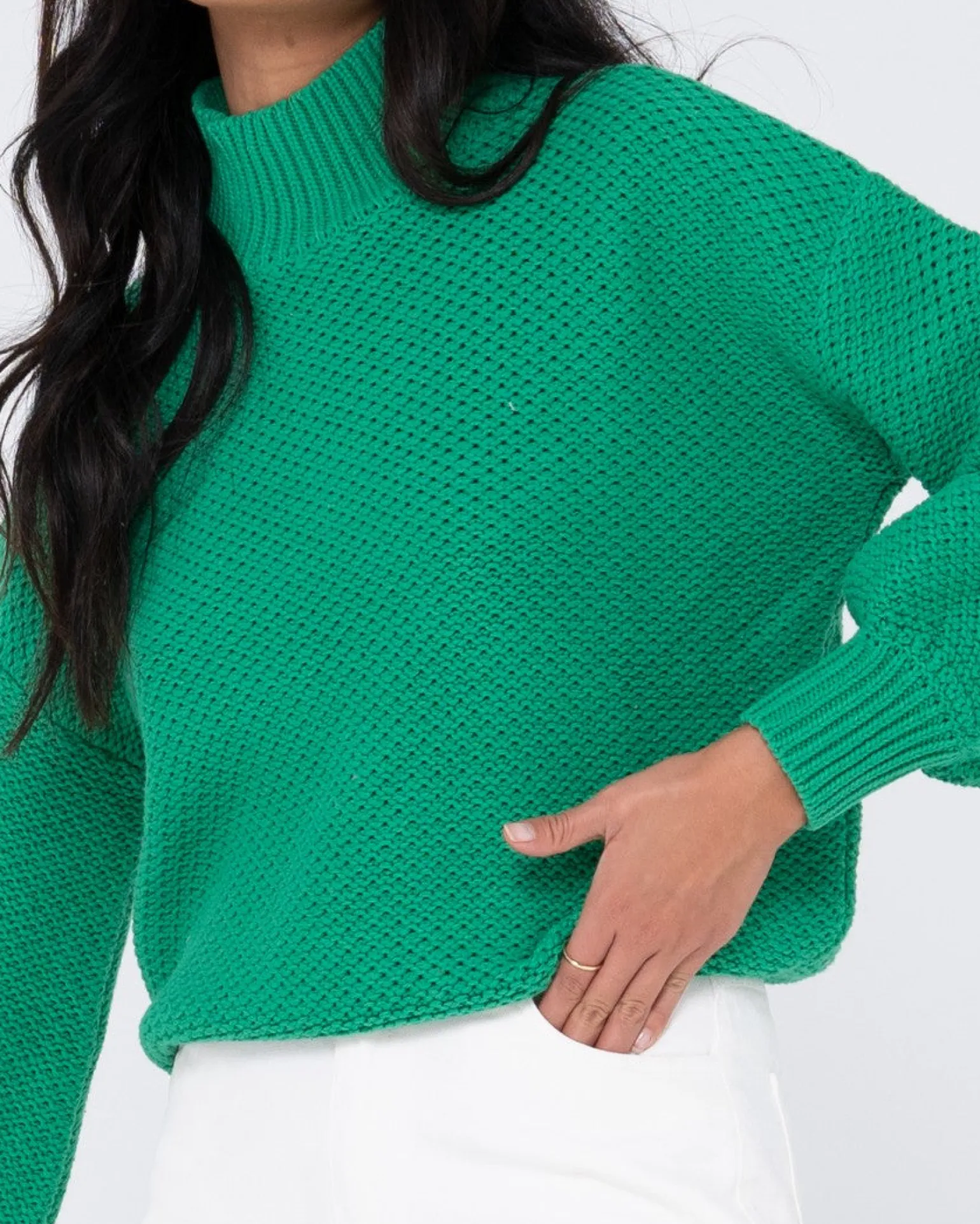 Jersey De Punto Grueso Y Relajado Con Cuello Simulado Marlow>Rusty New