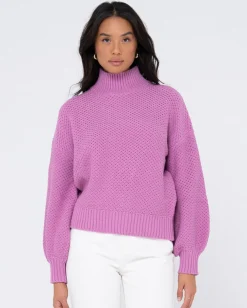 Jersey De Punto Grueso Y Relajado Con Cuello Simulado Marlow>Rusty Discount