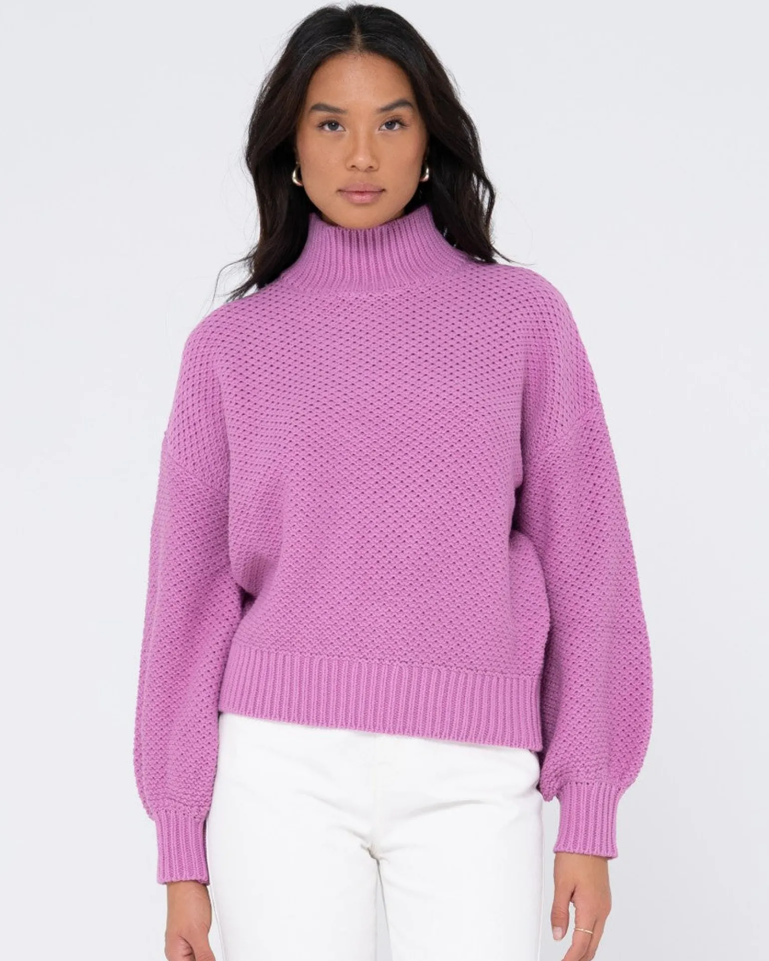 Jersey De Punto Grueso Y Relajado Con Cuello Simulado Marlow>Rusty Discount