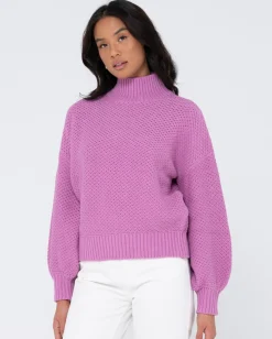 Jersey De Punto Grueso Y Relajado Con Cuello Simulado Marlow>Rusty Discount