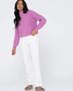 Jersey De Punto Grueso Y Relajado Con Cuello Simulado Marlow><noscript><img width=
