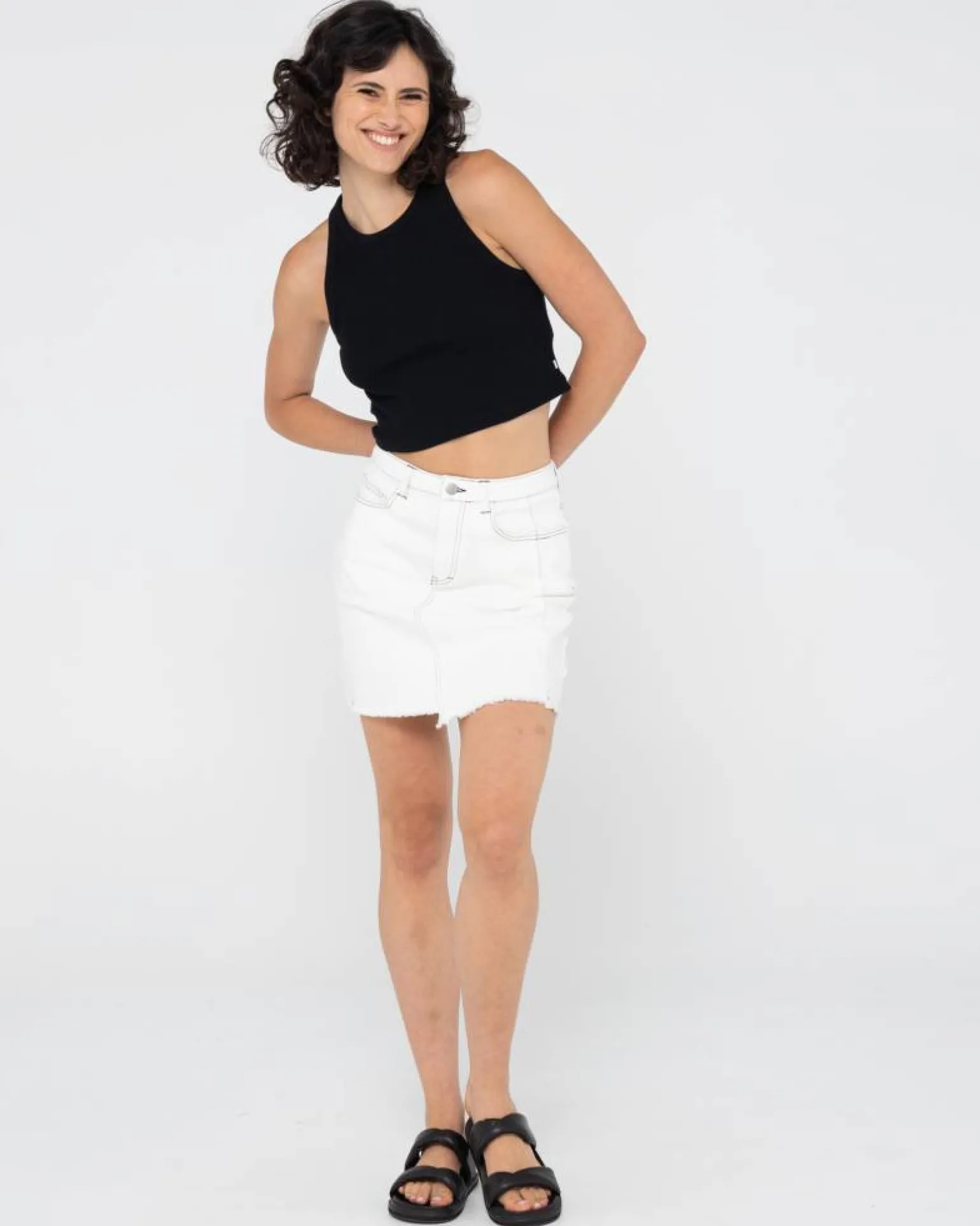 Minifalda De Talle Alto Deshilachada La Serena>Rusty Online
