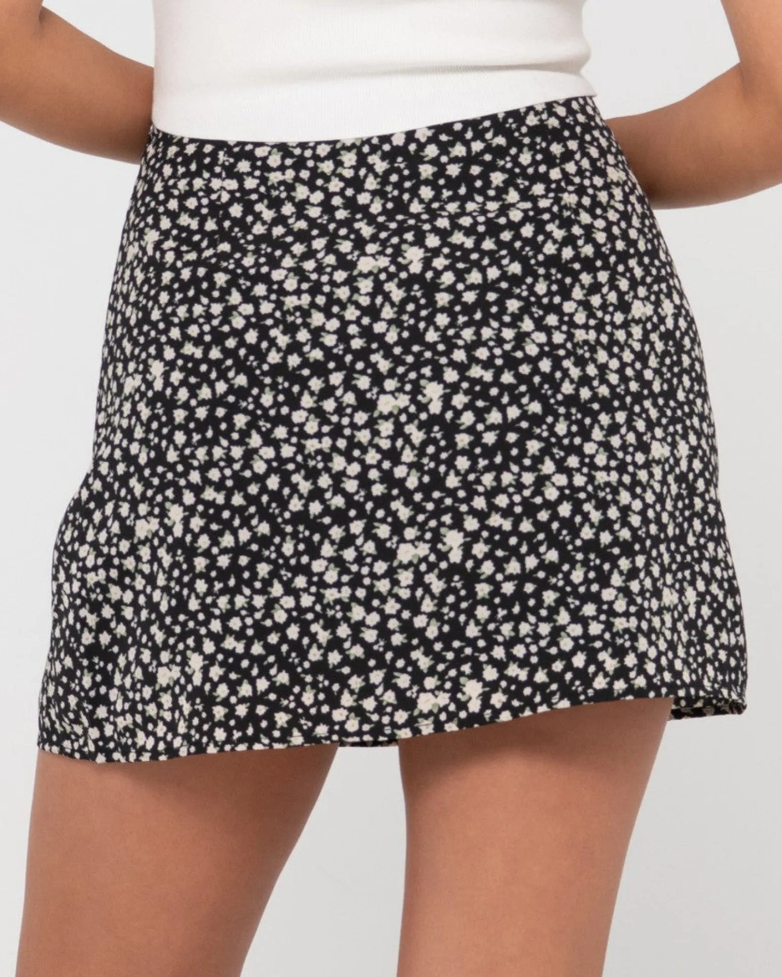 Minifalda Floral De Talle Alto Balnear>Rusty Fashion