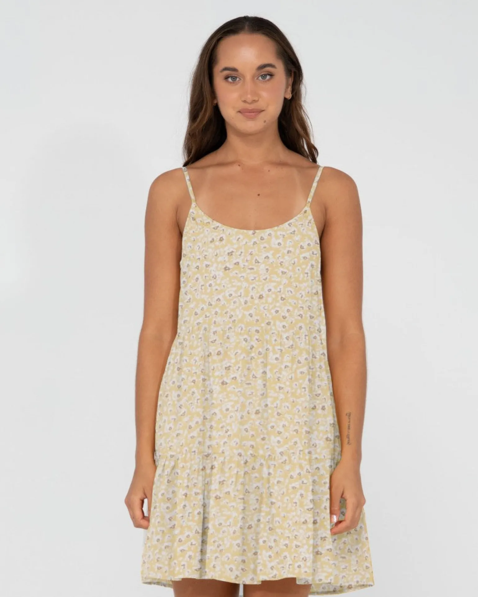 Minivestido Lencero Escalonado Con Estampado Floral Magnolia>Rusty Online