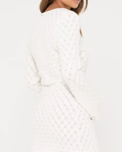 Minivestido Leo De Punto De Manga Larga><noscript><img width=