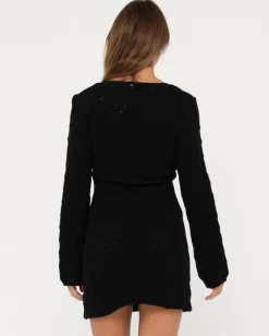 Minivestido Leo De Punto De Manga Larga><noscript><img width=