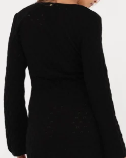 Minivestido Leo De Punto De Manga Larga><noscript><img width=