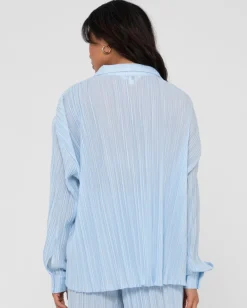Nissi Camisa Plisada De Manga Larga>Rusty Best Sale