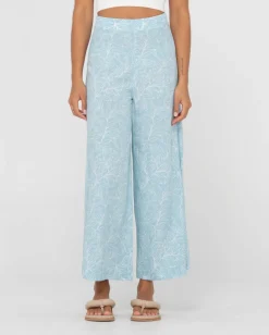 Pantalon Ancho De Cintura Alta Con Estampado Maia>Rusty Fashion