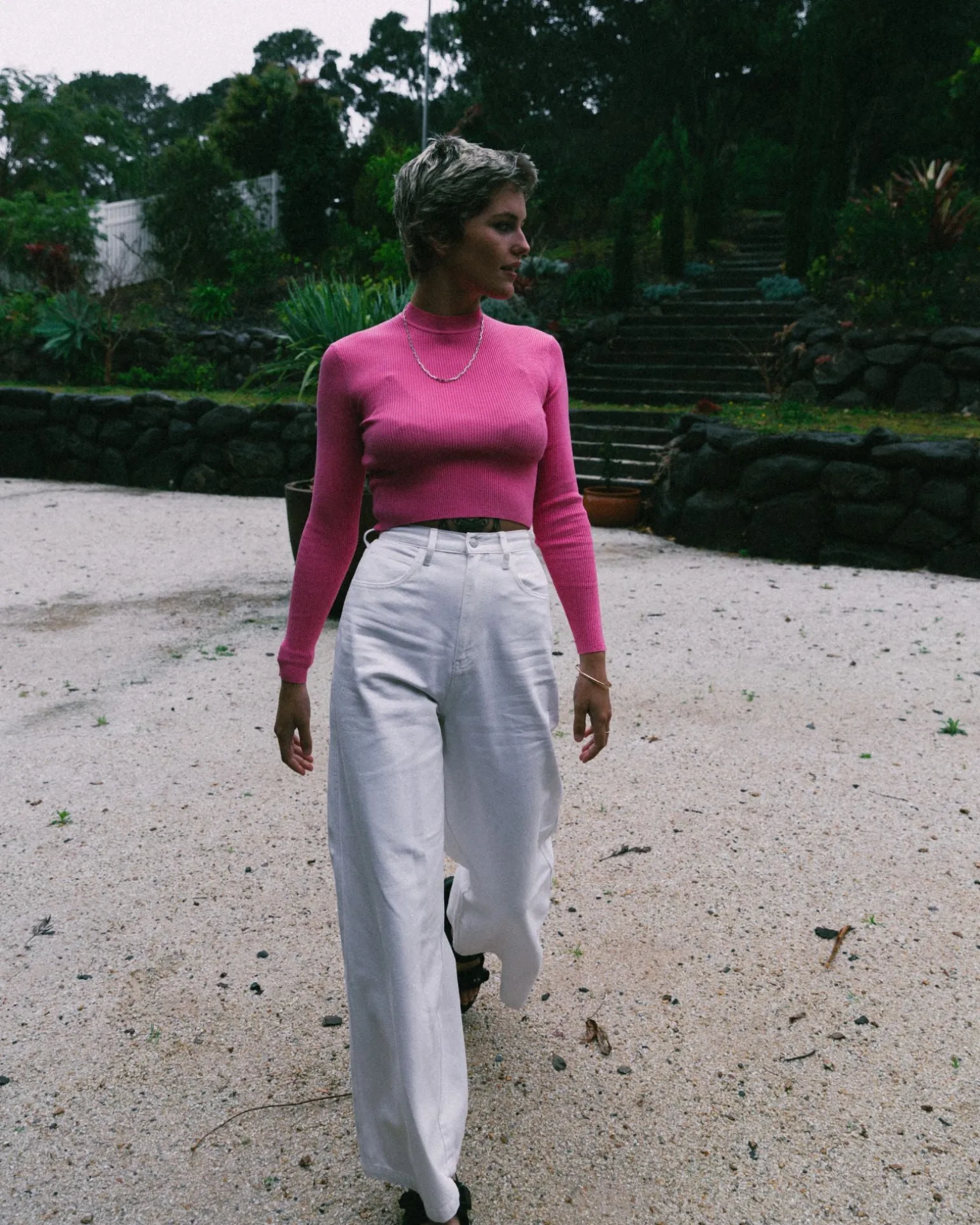 Pantalon Ancho De Talle Alto Hansen>Rusty Cheap